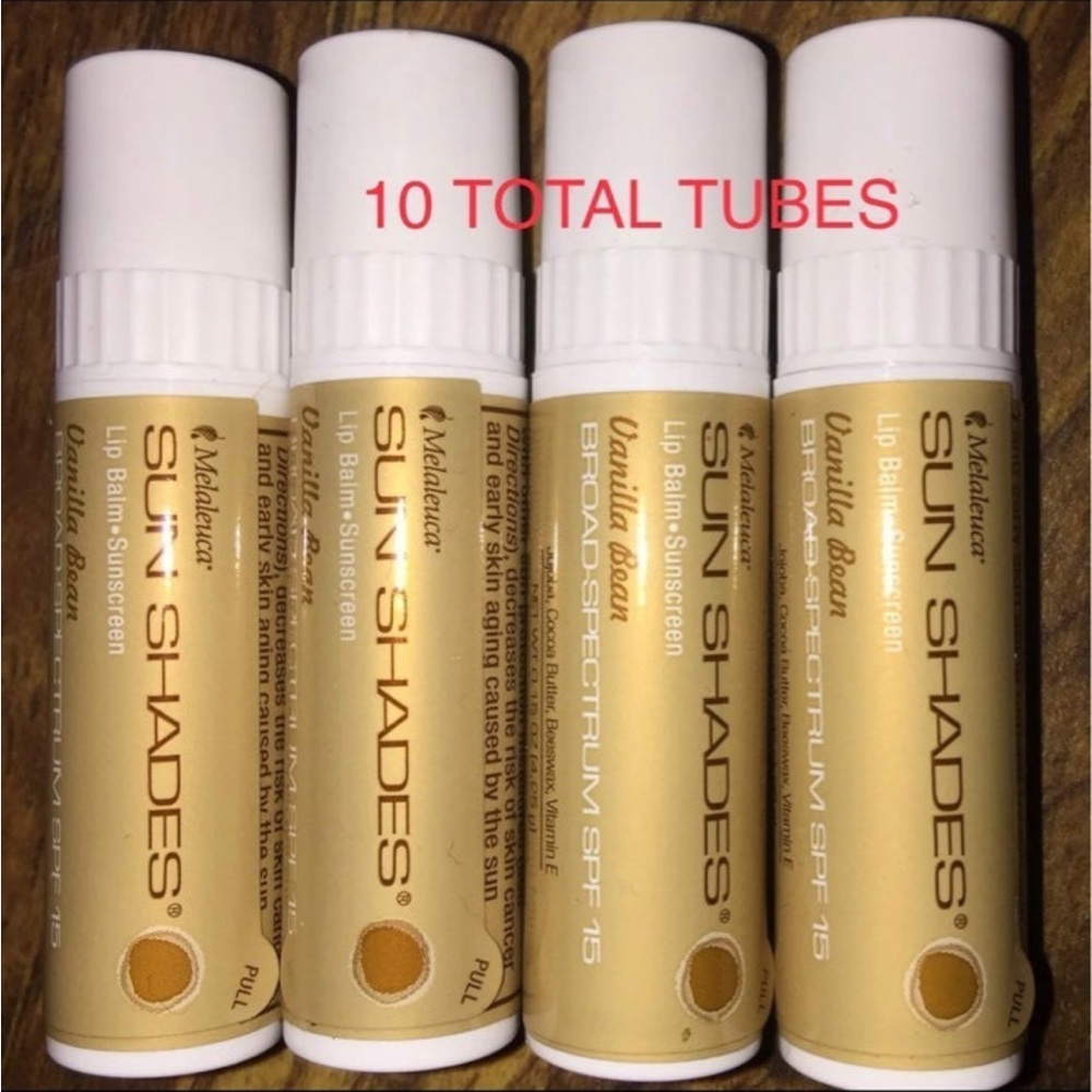 10 x Melaleuca Vanilla Bean Sun ShadesLip Balm SPF 15 Gift Stocking Stuffers